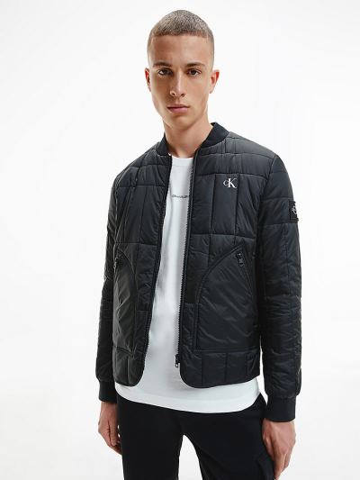 Calvin Klein Ruhák HU368497 | Calvin Klein Quilted Férfi Bomber Dzseki Fekete